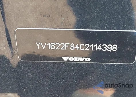 2012 Volvo S60 T5 z USA, uszkodzony, nr VIN YV1622FS4C2114398